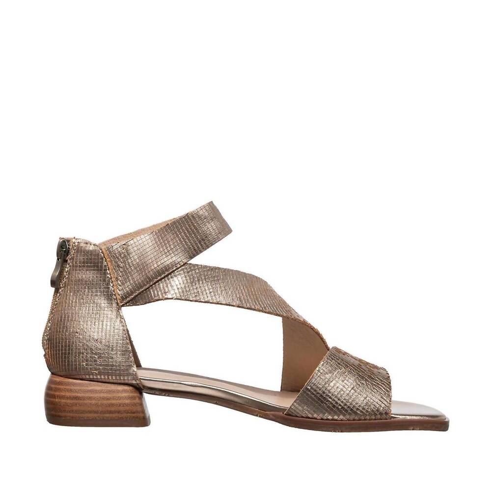 NEW ANTELOPE women's leigh low block heel gladiator sandals in gold